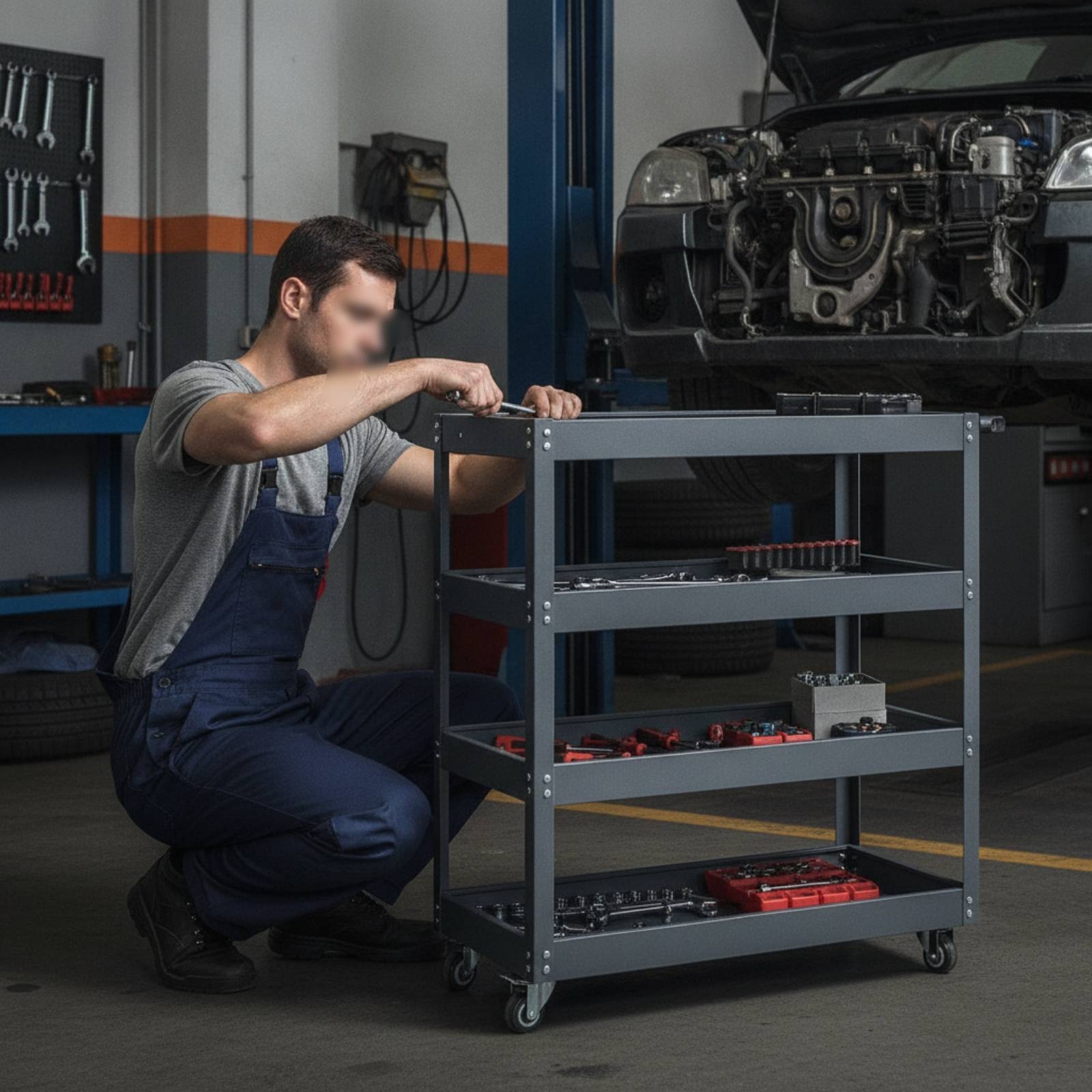 Four-Tier Utility Cart Long-La – Workshop With Tools recenzja i cena