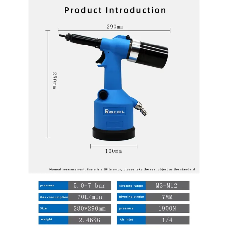 Pneumatic Rivet Nut Tool RL-53 – Tools Quality recenzja i cena