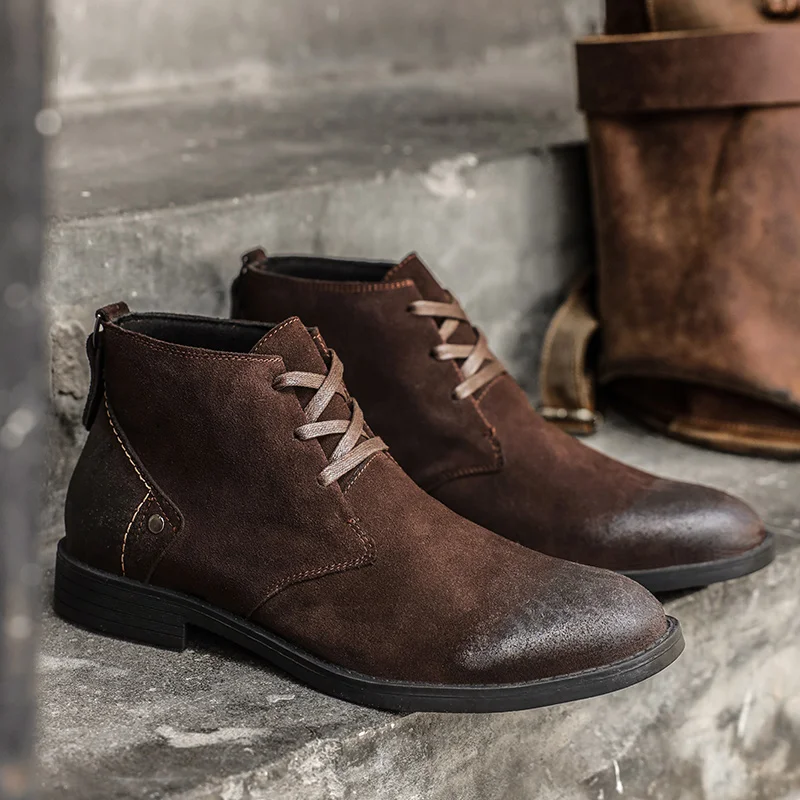 New Cow Suede Ankle Boots Hand – Tools Work recenzja i cena