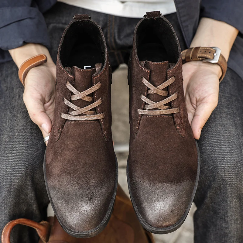 New Cow Suede Ankle Boots Hand – Tools Work recenzja i cena
