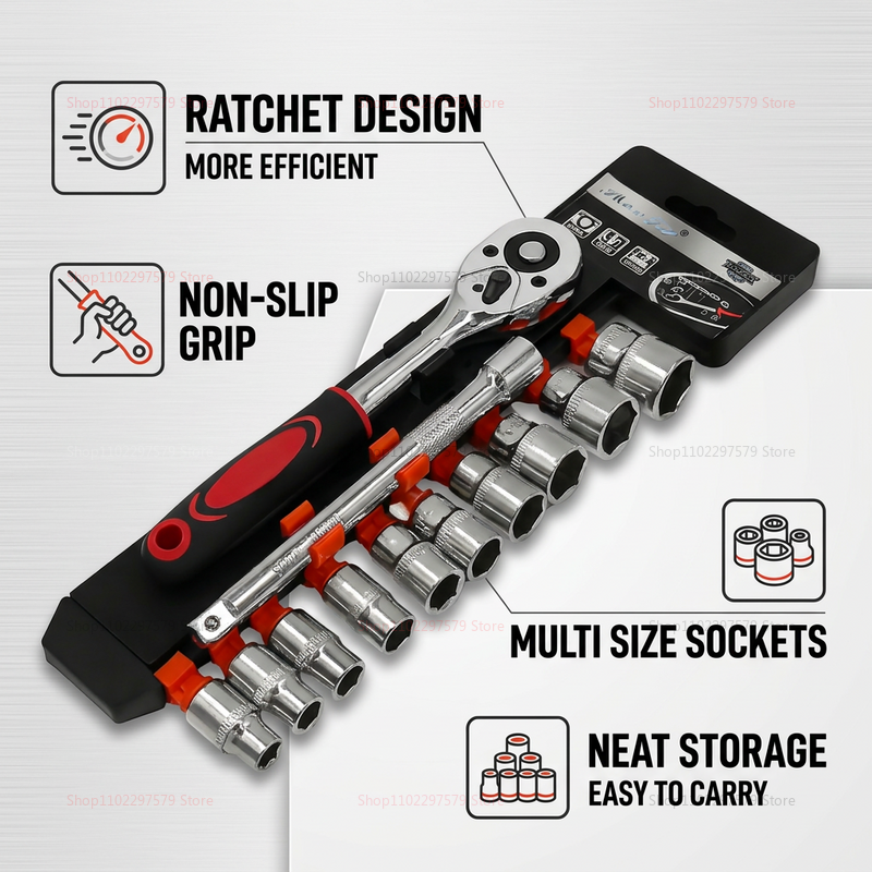 12 Piece Automotive Socket Set – Workshop Hand Tools recenzja i cena