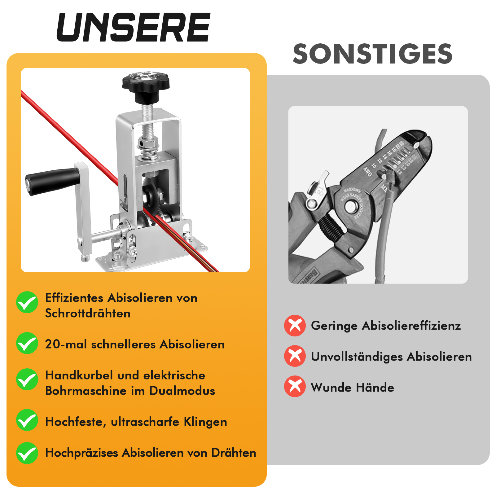 Portable Wire Stripper Manual  – Workshop Tools And Equipment recenzja i cena