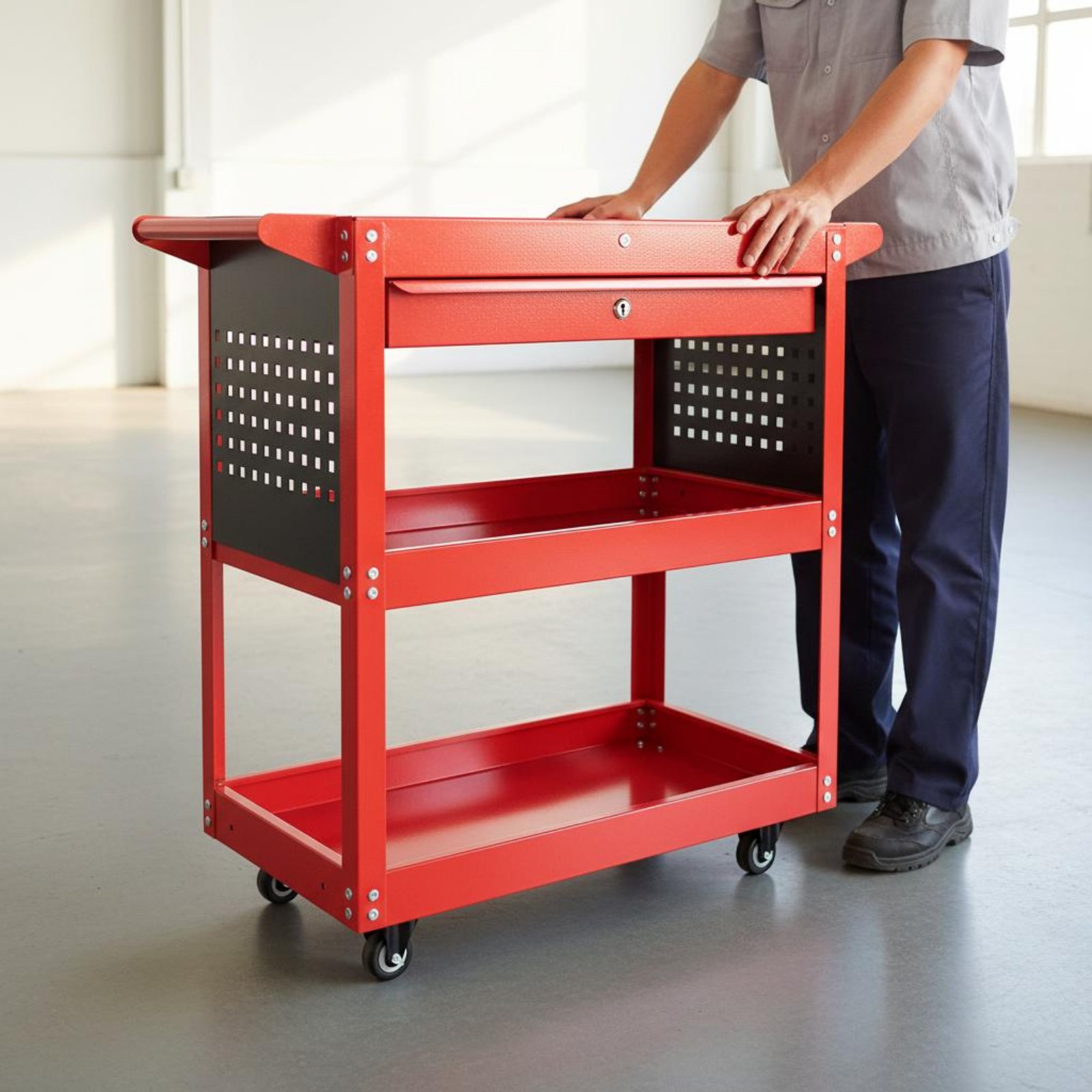 3-Tier Tool Cart Thickened Ste – Workshop Tools And Equipment recenzja i cena