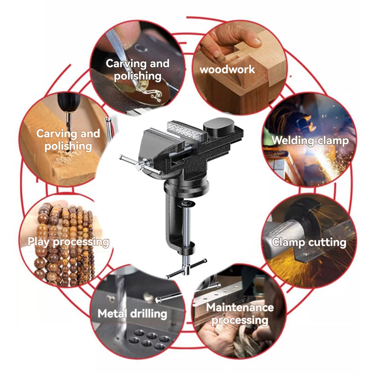 AT14A 50mm Multipurpose Mini B – Bench Vise Swivel recenzja i cena
