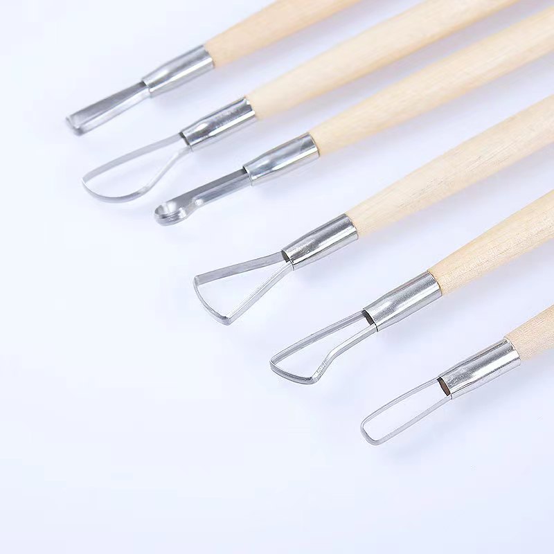 6PCS wooden handle wax pottery – Workshop Tools For Carpentry recenzja i cena