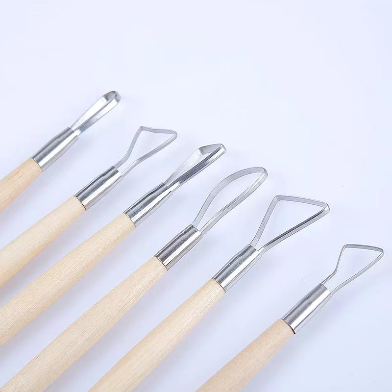 6PCS wooden handle wax pottery – Workshop Tools For Carpentry recenzja i cena